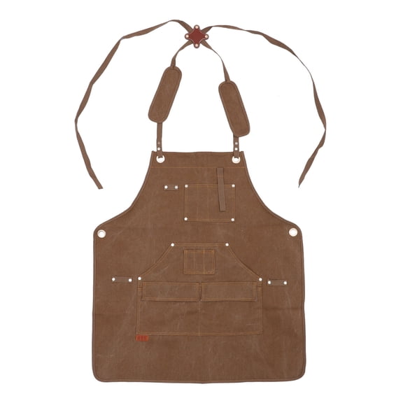 MERRYHAPY 1Pc Adjustable Brown Gardener Apron Overalls for Crafting Painting and Carpentry
