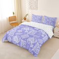 thumbnail image 3 of jejeloiu Dreamy Paisley Duvet Cover King For Men Women,Boho Flower King Bedding,Lavender White,Reversible,3 Pieces,1 Duvet Cover and 2 Pillowcases, 3 of 6