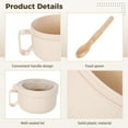 thumbnail image 3 of 4 Pack Soup Bowls with Lids – Microwave-Safe Wheat Straw Dinnerware Set, Easy-Clean Bowls with Handles & Leak-Proof Lids, Perfect for Dorms, Quick Meals & On-the-Go, Beige & Pink, 3 of 5