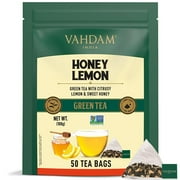 VAHDAM Organic Honey Lemon Green Tea Bags  50 Units - 100g