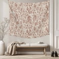 thumbnail image 5 of Brown Flowers Tapestry for Bedroom Wall Hanging Tapestry, Vintage Farmhouse Floral Leaves Vines Ceiling Backdrop Tapestries Poster Blanket Wall Decor for Teens Room Living Room Dorm 51" x 59", 5 of 8