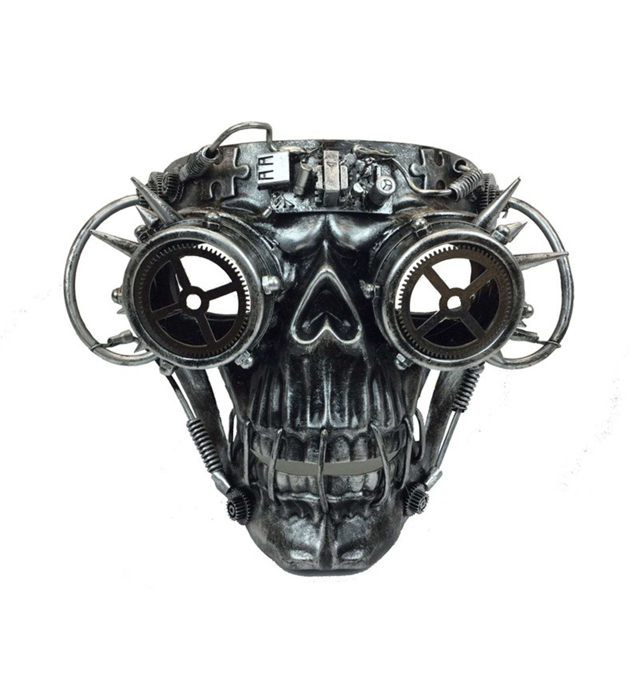 Attitude Studio Pink Skeleton Mask - Costume Skull Mask for Men and Women,  Steampunk Inspired Full Face Mask Costume Accessory, Perfect for Halloween