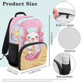 thumbnail image 7 of Aplkyhs Ice Cream Axolotl School Backpack for Age 6-18 Large Capacity Ergonomic Padded Adjustable Straps School Bag for Elementary Middle High School Boys Girls Back to School Daily Use, 7 of 7