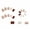 12-MJ-117, variant on 4 Box 96 Pcs Chic Ombre Press On Nails, Glossy Black Brown Artificial Nails For Ladies, Removable Nail Art For Travel Holiday Home Salon With Jelly Glue
