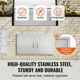 thumbnail image 5 of KFFKFF Barbecue Access Door, 34W x 19H Inch Dual Exterior Kitchen Entry, Stainless Steel Inset Door, Wall-Mounted Vertical Door with Grips, for Barbecue Island, Grill Station, Outdoor Cupboard, 5 of 9