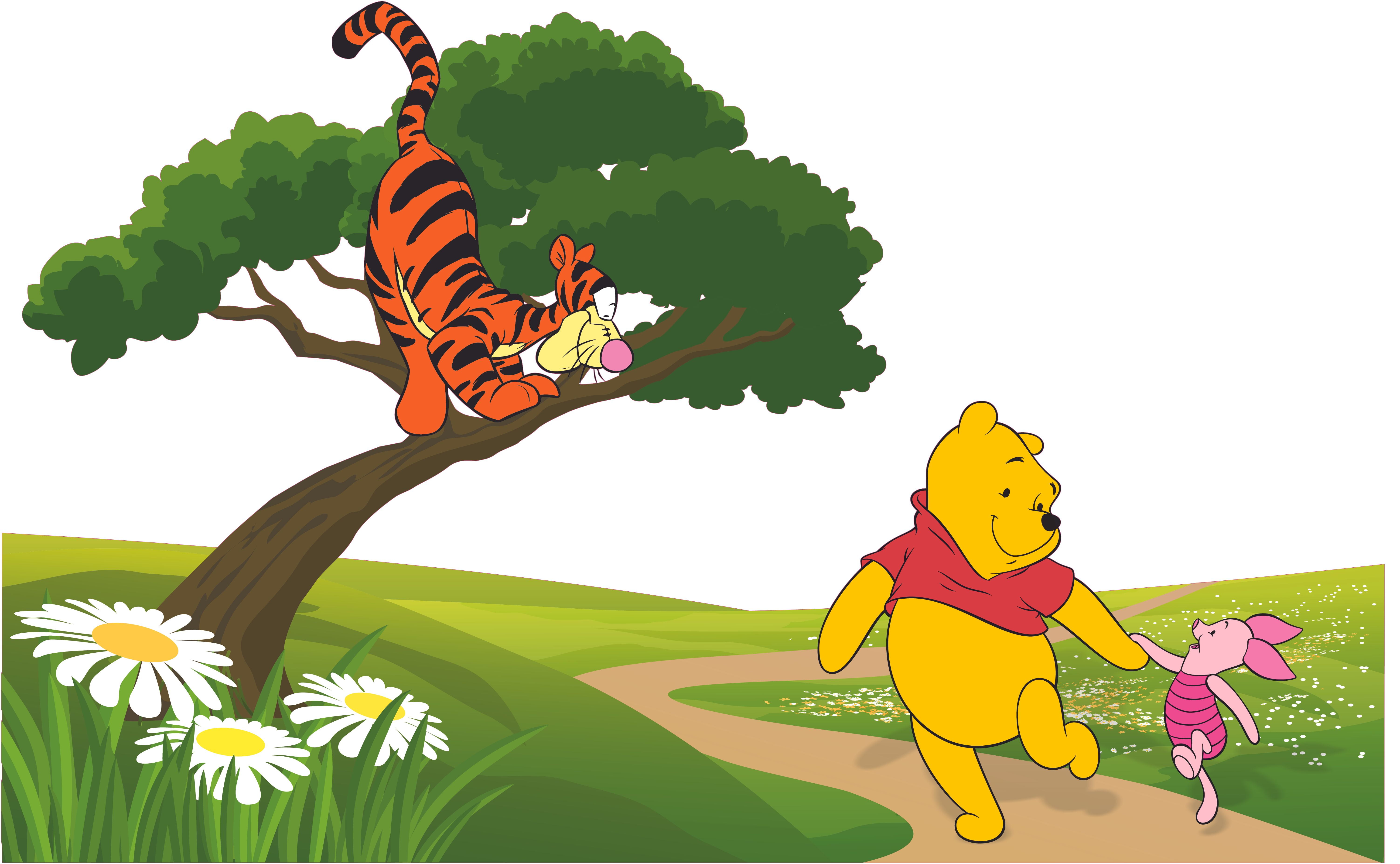 Removable Winnie The Pooh Adhesive Wall Decoration Home Living Room Art