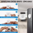 thumbnail image 3 of Piezas Soporte Magnético para Control Remoto, Soporte Extraíble Autoadhesivo para Montaje Pared, Porta Controles TV, Soporte para Control Remoto de Aire Acondicion, Objetos Pequeños (Blanco), 3 of 3
