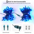 thumbnail image 4 of Red de luces LED navideñas Dirnun 160, color azul, 1,5 x 2,1 m, resistente al agua, 4 of 8