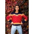 thumbnail image 5 of Adult Wonder Woman Dark Blue Ugly Christmas Sweater, 5 of 6