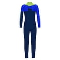 thumbnail image 4 of LiiYii Gymnastics Leotard for Girls Full Body Dance Unitard One Piece Figure Ice Skating Jumpsuit Blue&Navy Blue 12, 4 of 7