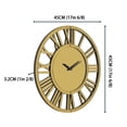 thumbnail image 2 of SHYFOY Round Gold Glass Wall Clock - 18" Modern Large Clocks Wall Decor for Living Room Office Bedroom Fireplace, 2 of 9