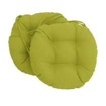 Blazing Needles 16-inch Spun Polyester Solid Outdoor Round Tufted Chair Cushion