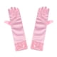 thumbnail image 4 of FELTECHELECTR 1 par de guantes largos de satén con lazo para niña de las flores, para boda, fiesta de noche (rosa), 4 of 6