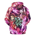 thumbnail image 3 of Tanjiro Kamado Demon Slayer Adult Sweater Pullover Hoodie 3D Printed Loose Hooded Long Sleeved Jackets Tops, 3 of 8