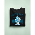 thumbnail image 3 of Taste the Fun Frozeti Dippin' Dots Retro Yeti Graphic Women's Sweatshirt, 3 of 4