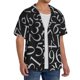 thumbnail image 2 of Fotbe Numbers Camisa Estampada de Manga Corta para Hombre, Casual de Verano, Estilo Playero, Sin Arrugas-XX-Large, 2 of 5