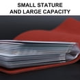 thumbnail image 3 of Portatarjetas de identificación de género y nombre de carpeta de pañuelos de cuero PU, con capacidad para 108 ranuras para tarjetas, 3 of 5