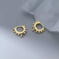 thumbnail image 3 of K-KED Round High quality 925 Sterling Solid silver Beads Design Hoop Earings-Gold, 3 of 6