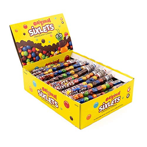 Sixlets Original Sixlets Chocolate Candy Twelve Ball Tube Display Box
