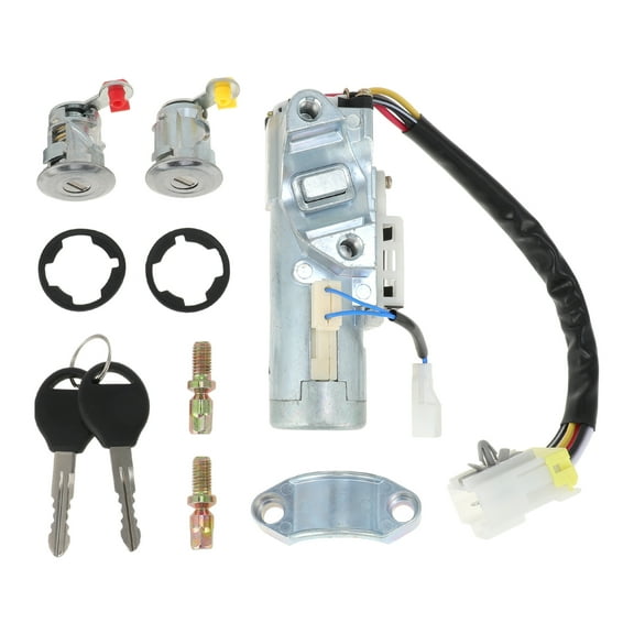 Unique Bargains Ignition Lock Switch and Door Lock for Nissan Xterra 2000-2004 Ignition Switch Cylinder with 2 Keys No.H06003J185/H06003J125