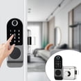 thumbnail image 1 of Cerradura de puerta inteligente, huella dactilar y pantalla táctil sin llave, Bluetooth seguro, fácil instalación, cerradura de puerta digital, ideal para el hogar, el apartamento, el hotel y la, 1 of 7