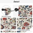 thumbnail image 5 of Boho Floral Tier Curtains, Blue Red Flower Vintage Petals Branch Leaf Light Filtering Kitchen Curtains, 2Pcs Rod Pocket Half Window Treatments Panels for Sink Cafe Cabinet Camper 27.5x36 Inches, 5 of 9