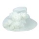 thumbnail image 1 of Sombrero de moda ChicHeadwear organza ala ancha blanco, 1 of 2