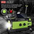 thumbnail image 4 of Solar Powered Emergency Radio - Hand Crank Weather Alert 1pc, 4 of 6