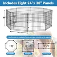thumbnail image 3 of Corral plegable para mascotas portátil con puerta para perros pequeños y medianos interior exterior 24 x 30, 3 of 6