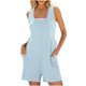 thumbnail image 1 of Sexy Rompers para las Mujeres de Verano sin Mangas Tanque Sudadera con Bolsillos Laterales, Cuello en V Color Sólido Romper Casual para Uso Diario Y de Fiesta, 1 of 6