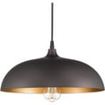 thumbnail image 4 of JAZAVA 1-Light Oil Rubbed Bronze Pendant Light with Metal Dome Shade, 4 of 5