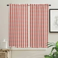 thumbnail image 4 of White Red Plaid Simple Curtains for Living Room Bedroom Curtains Kitchen Curtains for the Kids Room Window Treatments Drapes, 4 of 7