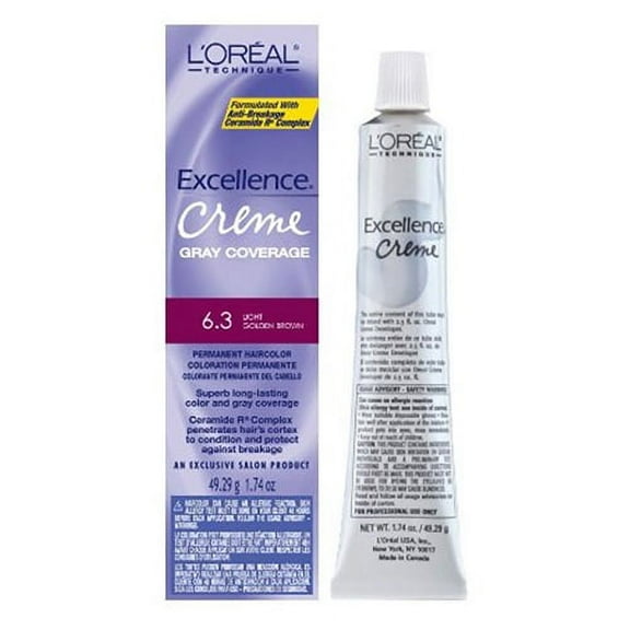Loreal Excel Creme Color # 6.3 Light Golden Brown, 1.74 Oz