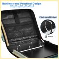 thumbnail image 4 of Surf Collage (2) Printed Zipper Binder with Handle&Shoulder Strap 2 inch 3 Ring 500+300 Sheet Capacity File Folder Organizer, 4 of 8