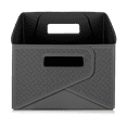 thumbnail image 3 of Starplast Collapsible Decorative Plastic Storage Bins, Set of 3, Grey, 3 of 10