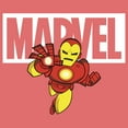 thumbnail image 2 of Boy's Marvel Iron Man Brick Logo  Performance Graphic Tee Red Heather Medium, 2 of 4
