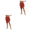 thumbnail image 3 of Sonducket de mujer de poliéster Faldas de playa de verano de tamaño libre bohemio plegable Rojo 2Conjunto, 3 of 6