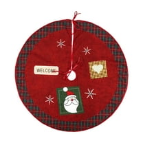 EWASWON Christmas 36 Inch Christmas Tree Skirt, Multicolor Polyester with Snowflakes, Reusable & Machine Washable, Holiday Decor for Home Office