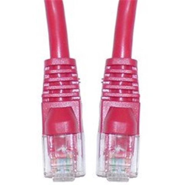 Cat6 Red Ethernet Patch Cable Snagless Molded Boot 25 foot
