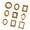 Set 1, variant on Yihuala Victorian Ornate Resin Small Antique Photo Frame Oval Rectangular Wall Hanging Display Table Picture Frame Home Decors