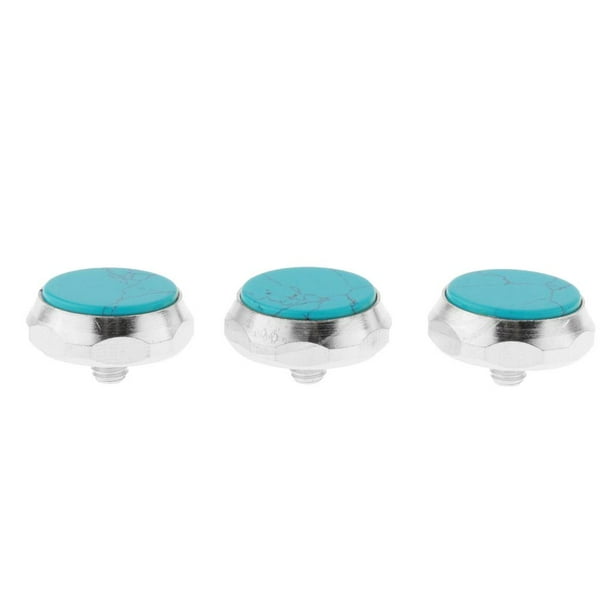 Juego de 3 botones de dedo para válvula de trompeta, piezas de reparación de carcasa de colores, tapas de válvulas