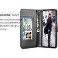 thumbnail image 5 of Tekcoo Wallet Case for Galaxy A51 4G / Galaxy A51 5G 2020 Luxury ID Cash Credit Card Slots Holder Carrying Pouch Folio Flip PU Leather Cover [Detachable Magnetic Hard Case] Lanyard - Black, 5 of 6