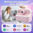 thumbnail image 6 of DOMQGA Kids Instant Print Camera with 32GB SD Card - 1080P HD, Rechargeable, Pink Gift, 6 of 8