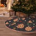 thumbnail image 5 of Rateoe Pizzas Mushrooms Pattern Christmas Tree Skirt with Ties , Christmas Tree Decorations, Farmhouse Christmas Decor Xmas Holiday Decorations-36", 5 of 6