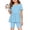 Blue(Polka Dots), variant on CCRFTGI Summer Outfits for Kids Girls Size 7 Cute 2 Piece Outfits Lounge Set Athletic Polka Dots Short Sleeve Ruffle Hem T Shirt and Elastic Waist Biker Shorts Clothing Sets Blue 2-3 Years