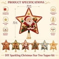 thumbnail image 3 of Clearance! DIY Sparkling Christmas Star Tree Topper, Christmas Pearl Art Kits for Adults, Pearl Diamond Art Diy Kits DIY (Santa), 3 of 7