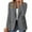 Dark Grey-L, variant on Structured Cropped Blazers For Fall Outfits Moisture Wicking Polyester Fabric Wear Women Prom Jackets