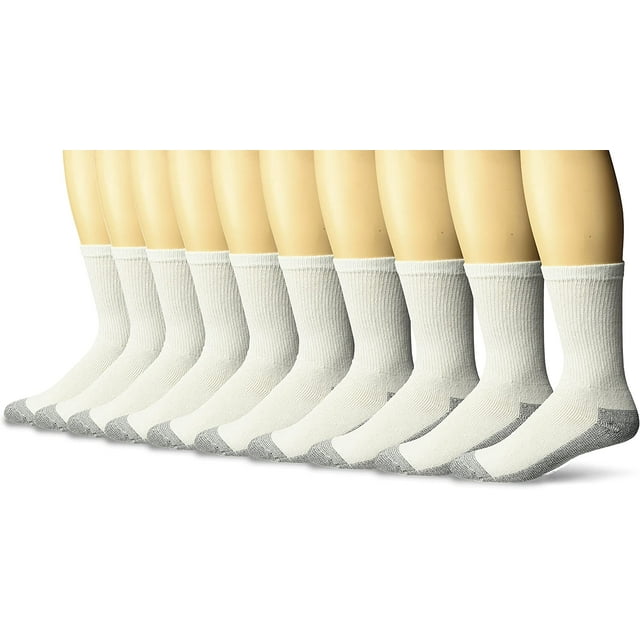 Fruit of the Loom - Calcetines de trabajo para uso diario para hombre, paquete de 10 Xemadio CJWUS-488