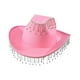 thumbnail image 2 of Sombrero de vaquero occidental para mujer, sombrero de jazz con borlas de diamantes de imitación brillantes, vestido elegante para Rosa, 2 of 9