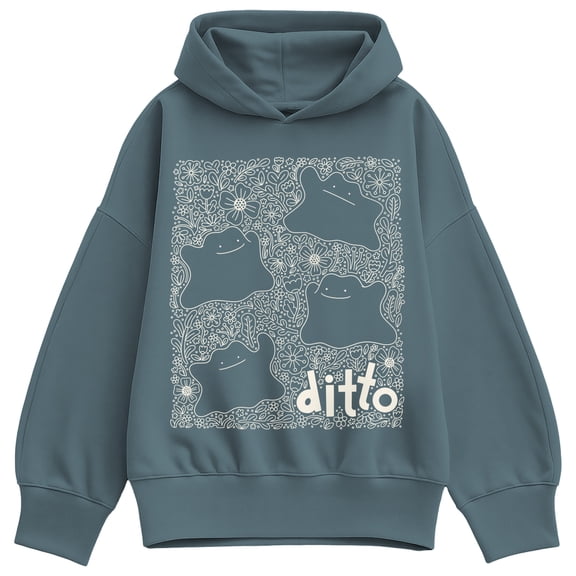 Pokémon - Ditto Dainty Flowers - Women's Oversized Fleece Hoodie Sweatshirt